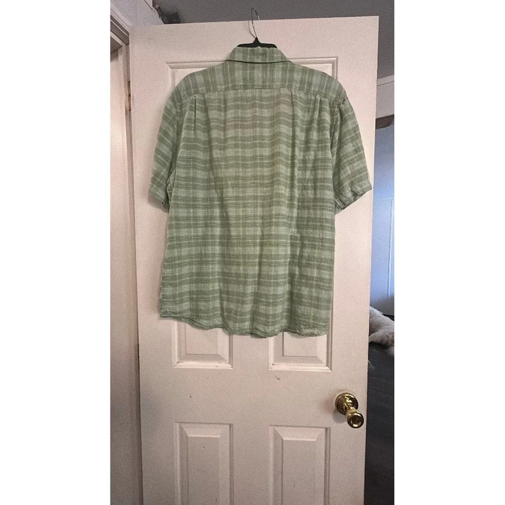 Banana Republic Men's Short Sleeve Plaid Shirt